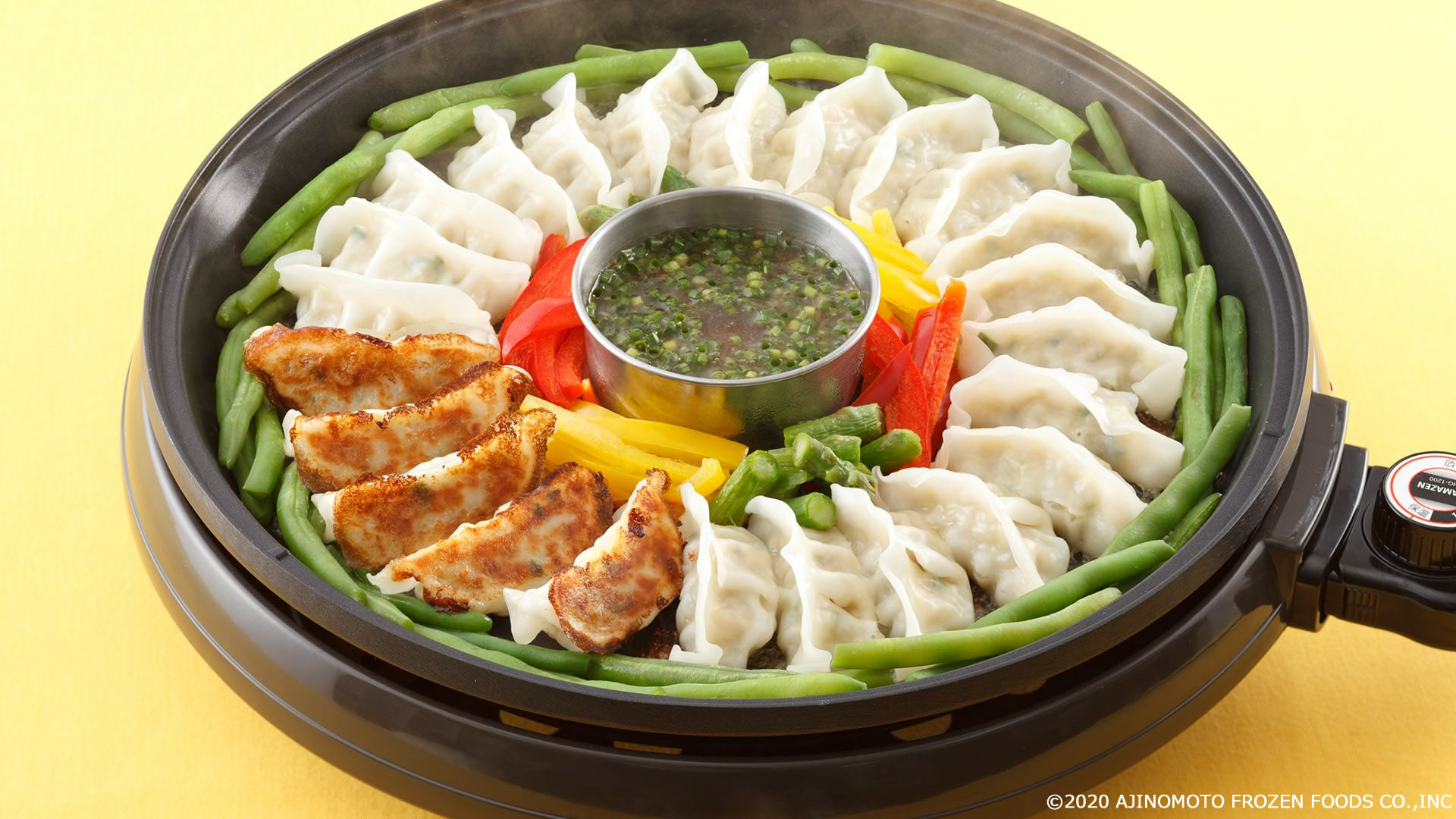 Gyoza with Colorful Vegetables