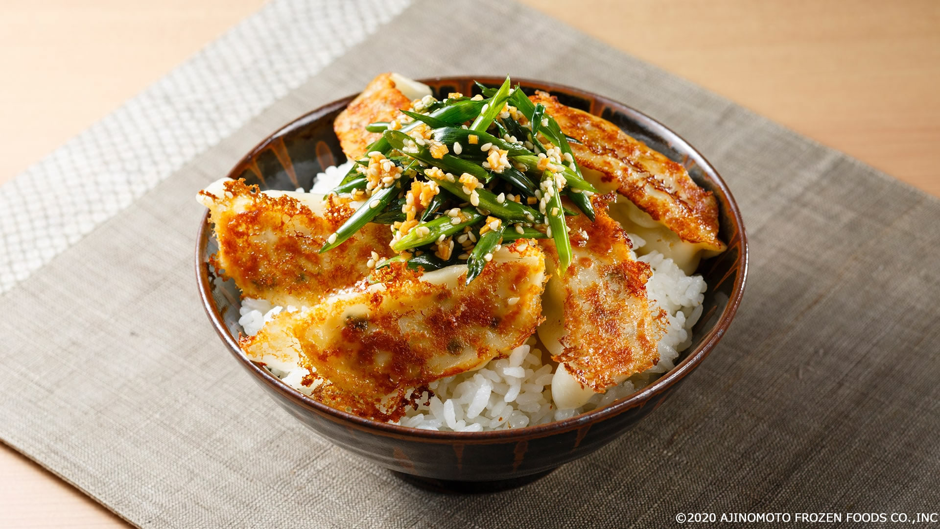 Gyoza Don with Stamina Garlic Sauce