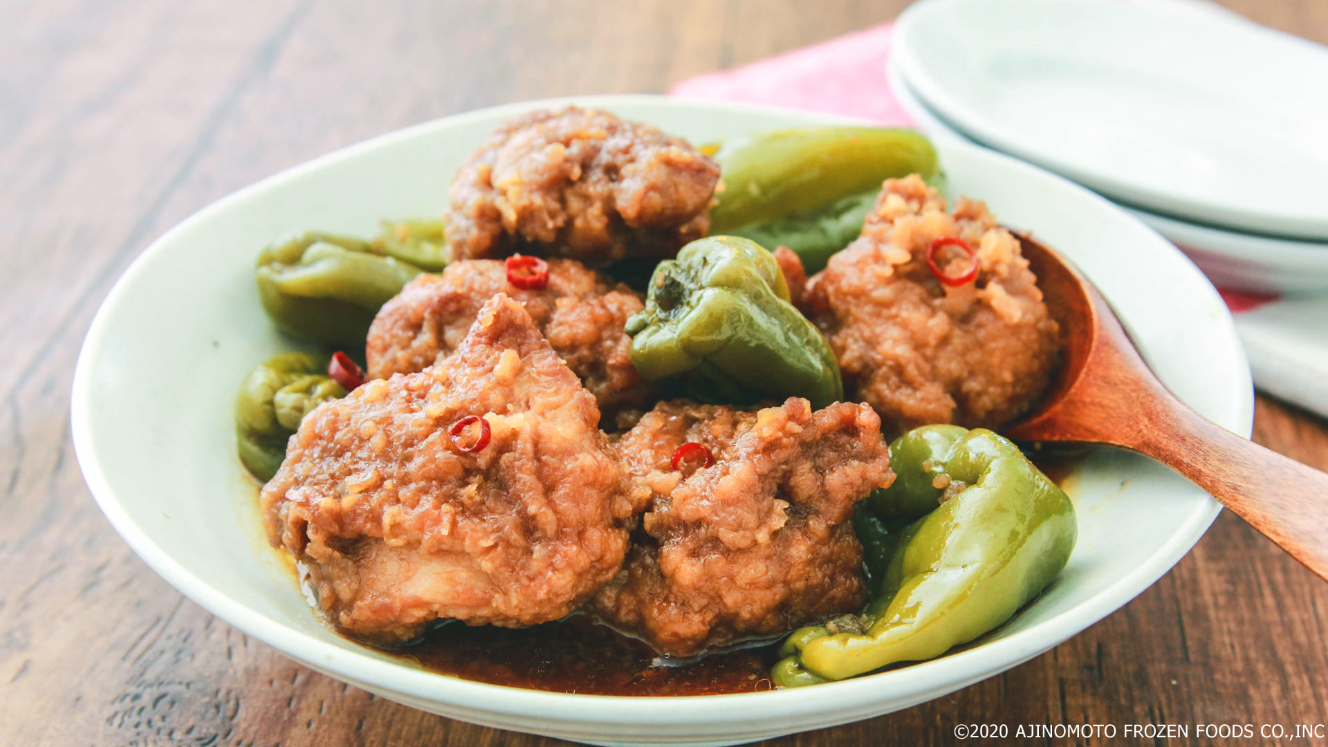 Pickled Karaage and Green Peppers