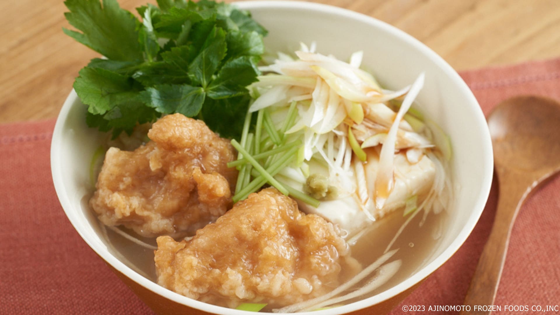 Tofu Soup with Karaage (Chazuke style)